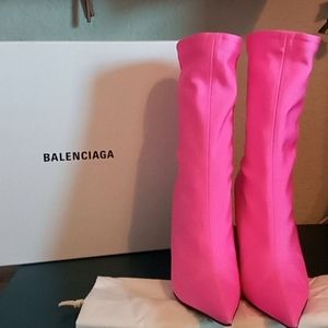 Balenciaga 39 Pink Knife Boots